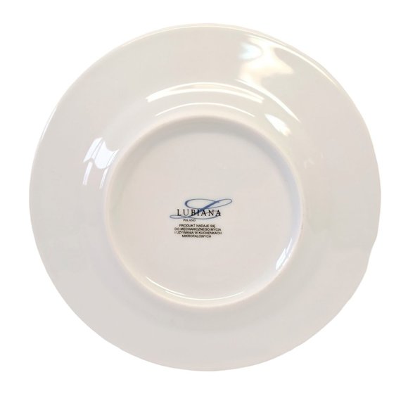 Set/4 Lubiana Poland China 6-5/8" Bread Plates butterflies flowers rope trim - Picture 4 of 5